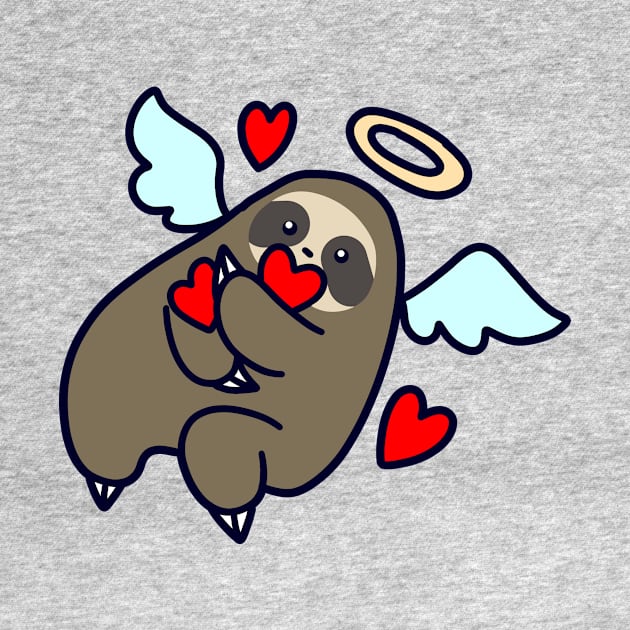 Sloth Valentine Angel by saradaboru